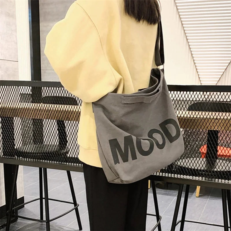 Vintage Canvas Women Messenger Bag Harajuku Large Crossbody School