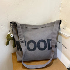 Vintage Canvas Women Messenger Bag Harajuku Large Crossbody School