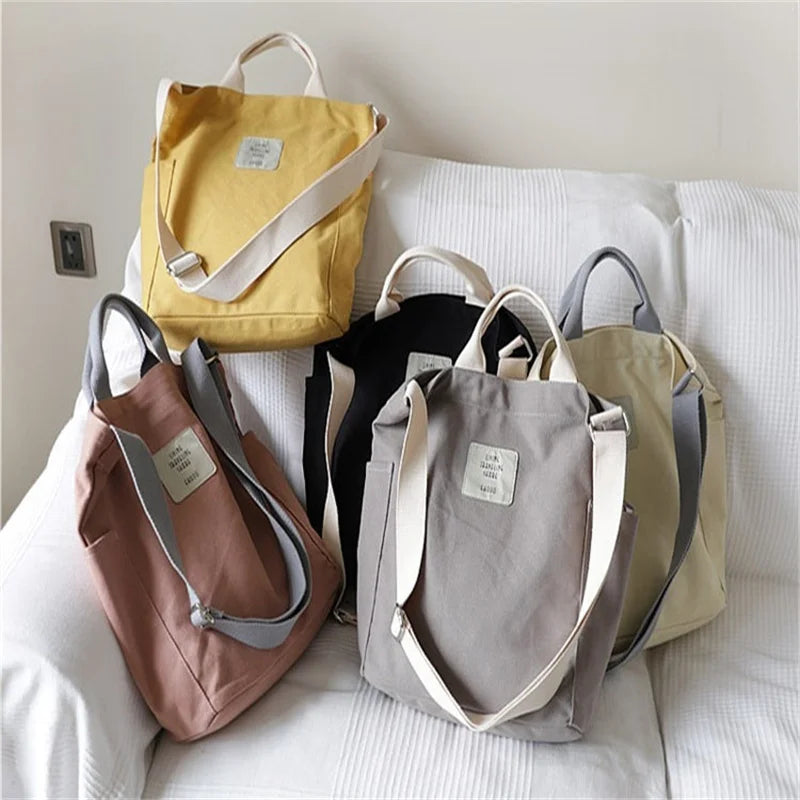 Canvas Women Messenger Bag Large Shoulder Crossbody Bags Nylon Cloth Handbags