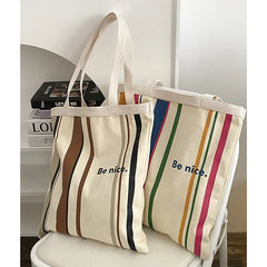 Canvas Women Shoulder Bag Female Student Tote Shopper Bag Large Vintage Bookbag