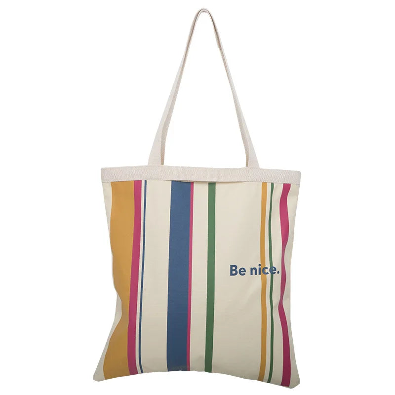 Canvas Women Shoulder Bag Female Student Tote Shopper Bag Large Vintage Bookbag