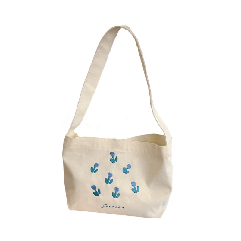 Canvas Women Shoulder Bag Tote Shopper Bag Small Bookbag Japanese Handbags