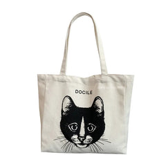 Canvas Women Shoulder Bag Large Bookbag Cotton Cloth Japanese Woman Handbags