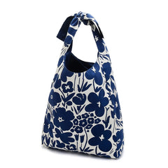 Canvas Women Shoulder Shopper Bag Large Flower Print Cotton Cloth Handbag