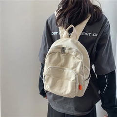 Canvas Women Small Backpack Vintage School Mini Backpack Female Bagpack