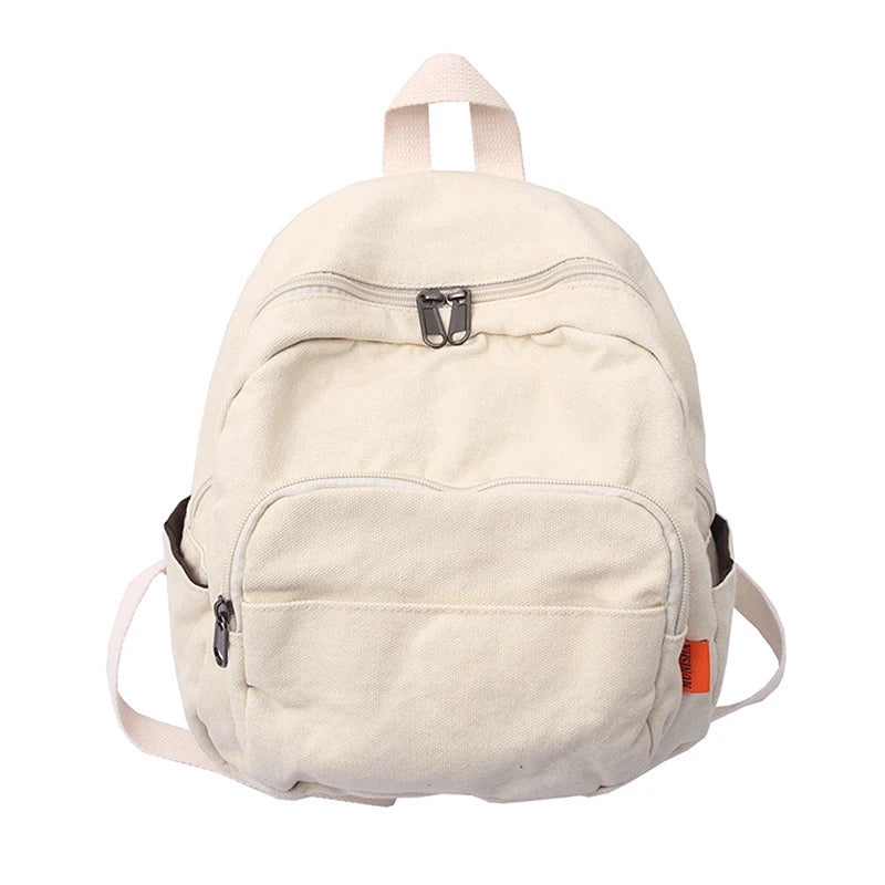 Canvas Small Backpack Vintage School Mini Backpack