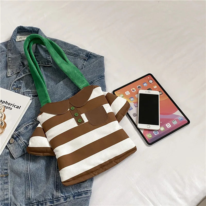 Canvas Women's Bag Contrast Shoulder Bag Ins Japanese Soft Girl Cross Body