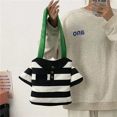 Canvas Women's Bag Contrast Shoulder Bag Ins Japanese Soft Girl Cross Body