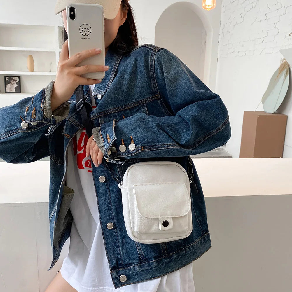 Canvas Women's Crossbody Bag Small Shoulder Handbag