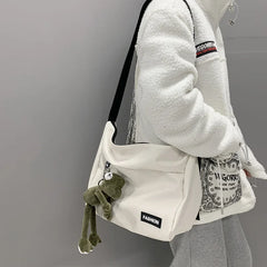 Canvas Women's Messenger Bag Japanese Cloth Single Shoulder Crossbody Bag