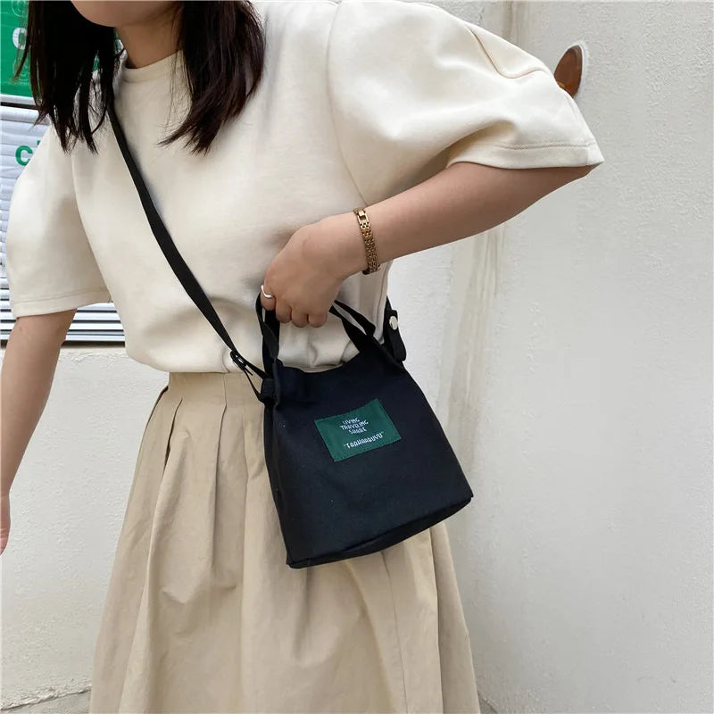 Canvas Women?s Phone Bag Small Casual Handbag Shoulder Messenger Bag