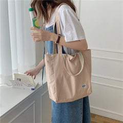 Canvas Women's Shoulder Bag Reversible Hand Bags Tote Bags for Ladies
