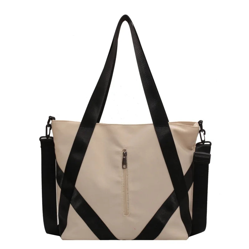 Canvas Women's Tote Bag Large Capacity Crossbody Handbags Solid Female Shopper S