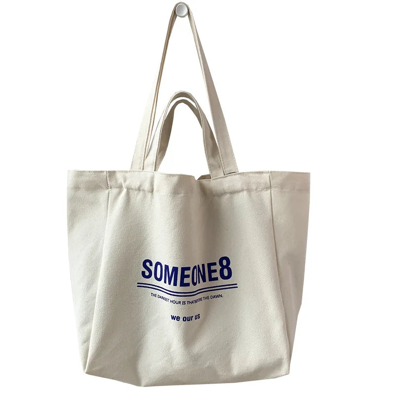 Japanese Style Canvas Bag Women's One-Shoulder Large Capacity