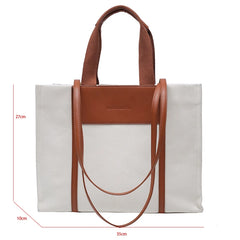 Canvas Shoulder Bag Women's Handbag Office Laptop Storage Tote
