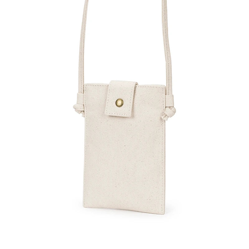 Canvas Mobile Phone Bag Shoulder Messenger Bag
