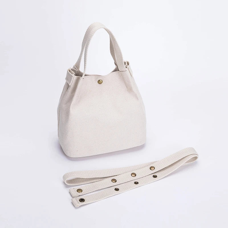 Literary Canvas Shoulder Bag Mini Messenger Bag Women