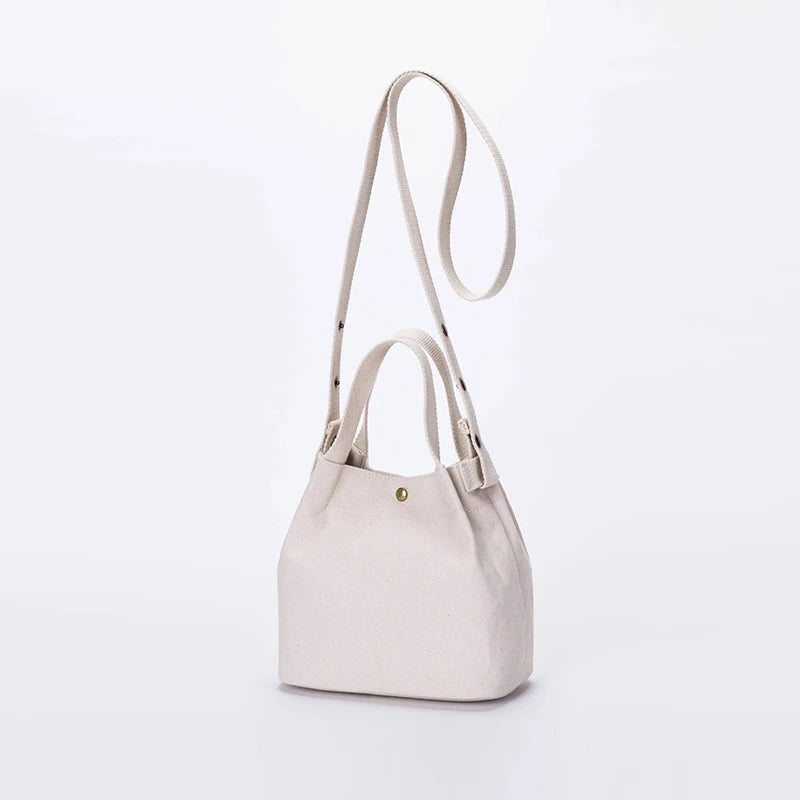 Literary Canvas Shoulder Bag Mini Messenger Bag Women