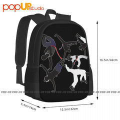 Capoeira Fighter Silhouettes Backpack Large Capacity Bookbag