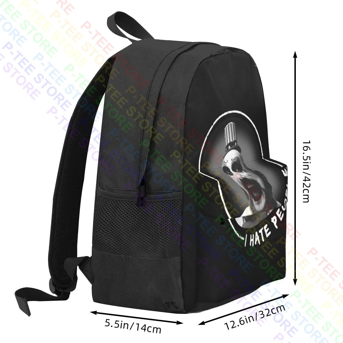 Captain Spaulding I Hate People Horror Halloween Party Large Capacity Backpack