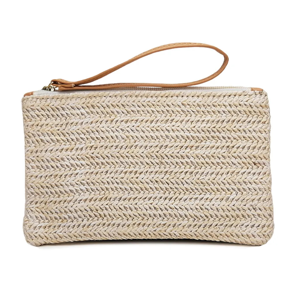 Summer Handbag Solid Weaving Bucket Shape Women