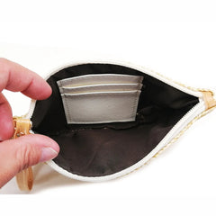 Summer Handbag Solid Weaving Bucket Shape Women
