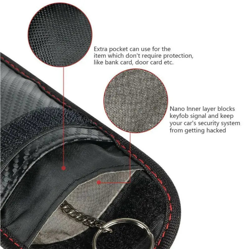 Car Key Blocker Signal Box Fob Pouch Case Rfid Blocking Bag