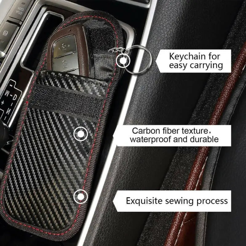 Car Key Blocker Signal Box Fob Pouch Case Rfid Blocking Bag