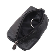 Leather Car Key Case Wallet Zipper Bag Keychain Holder Organizer