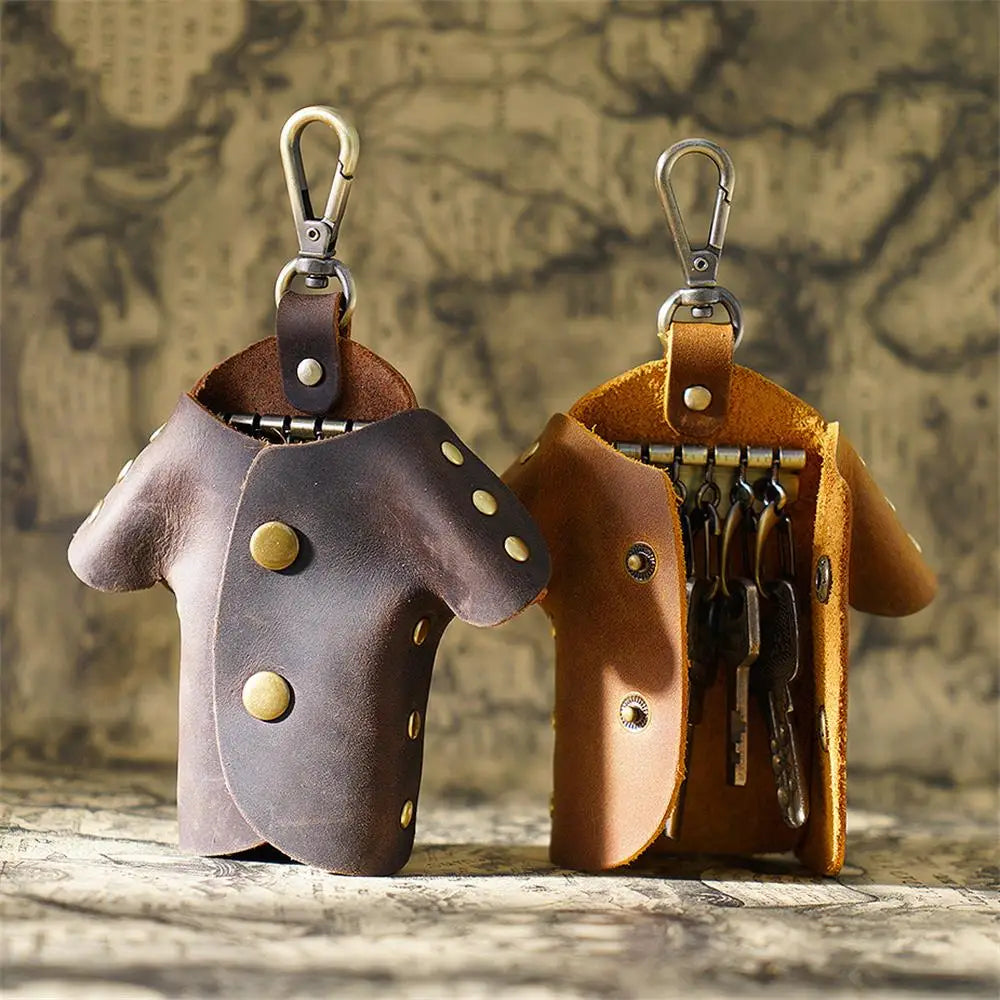 KeyChain Organizer Pouch Crazy Horse Cowhide Key Holder