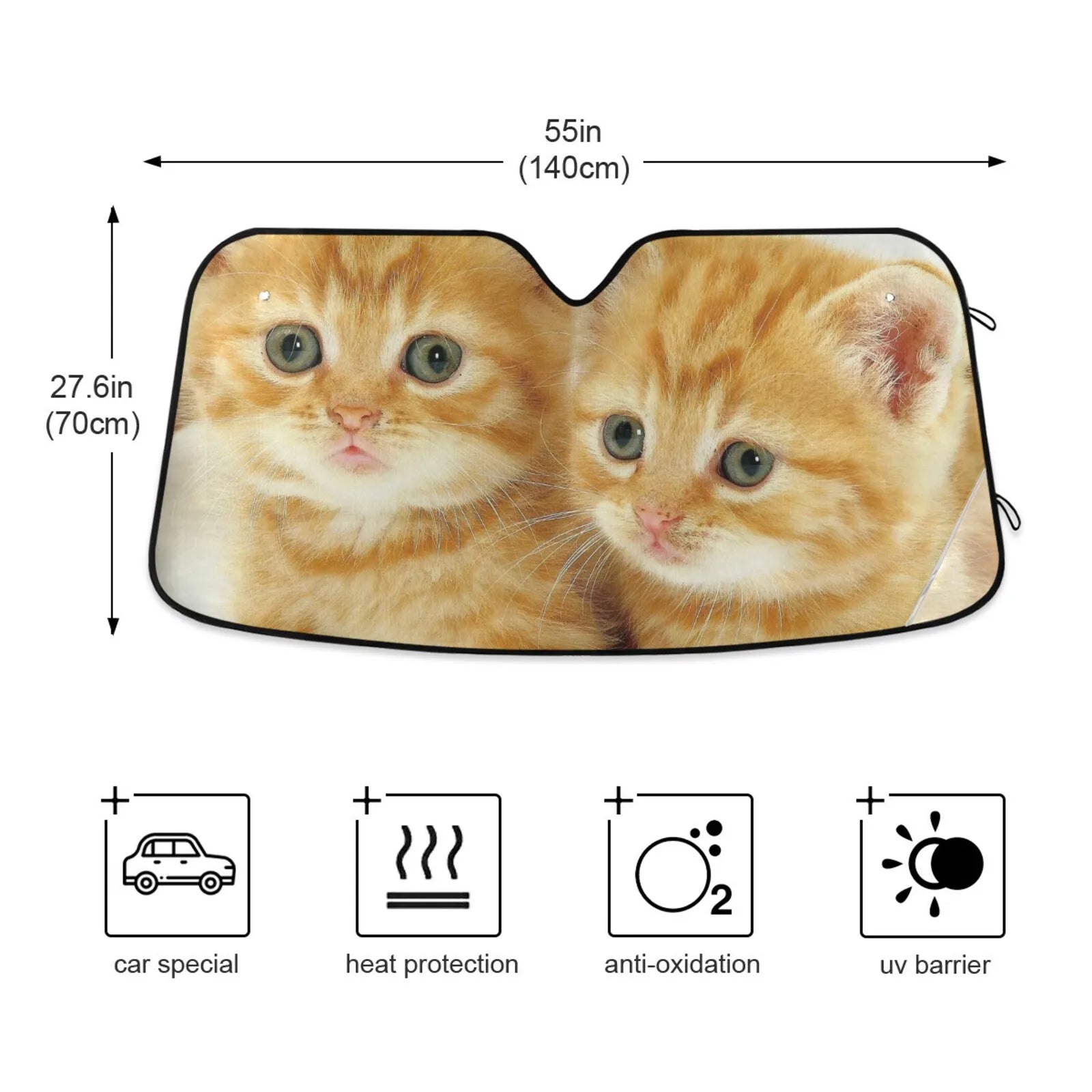 Car Windshield Sunshade Cat Sun Visor Solar Protection