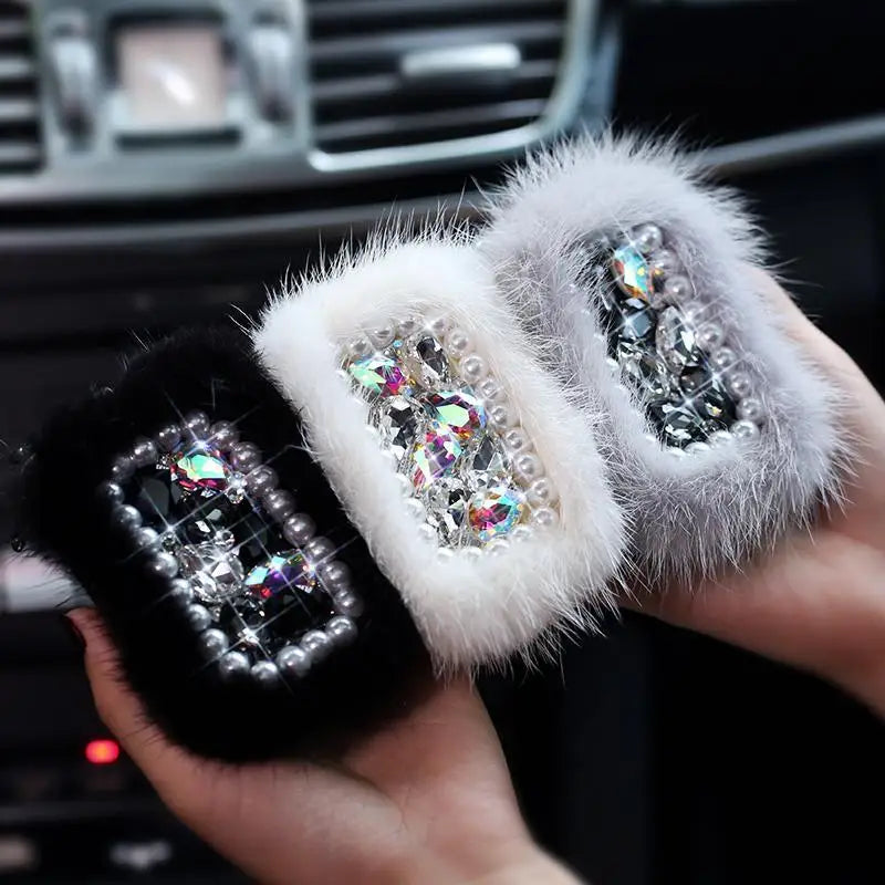 Car Key Case Universal Lady Key Protection Cover Diamond Key Case Car Keychain