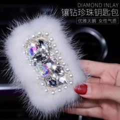 Car Key Case Universal Lady Key Protection Cover Diamond Key Case Car Keychain