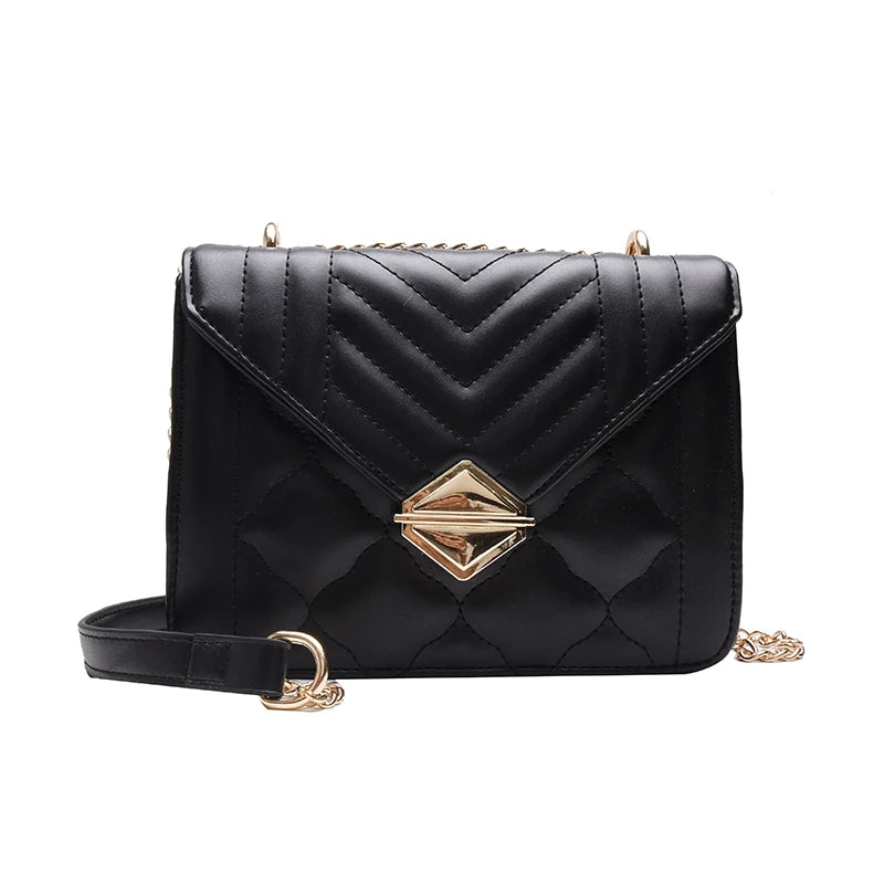 Car Line Stripe Women's Shoulder Bag Winter Business Handbag