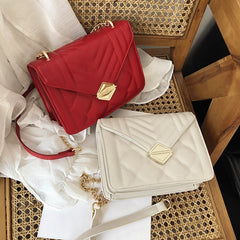 Car Line Stripe Women's Shoulder Bag Winter Business Handbag