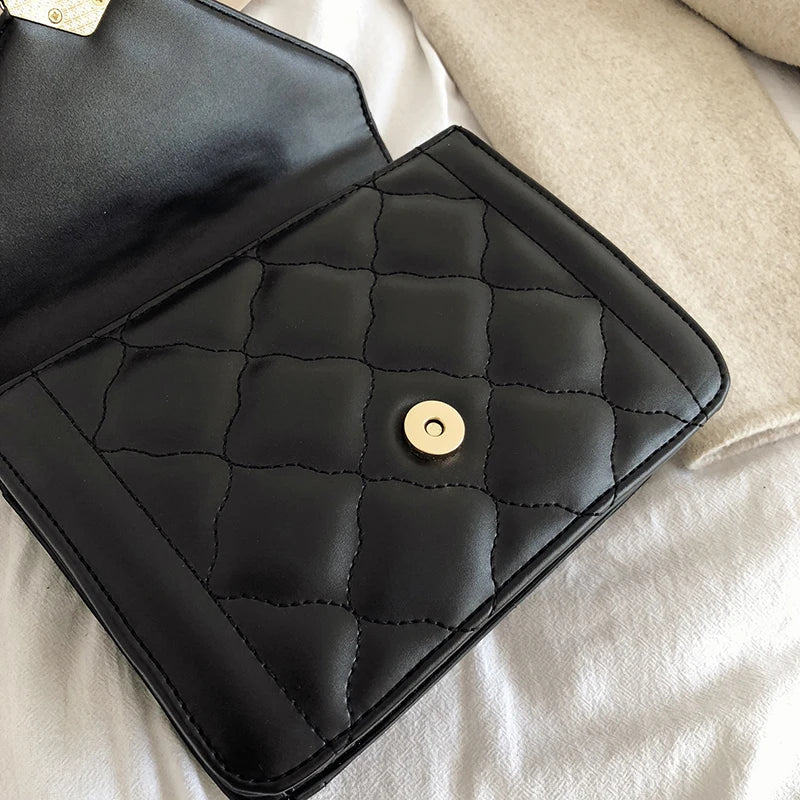 Car Line Stripe Women's Shoulder Bag Winter Business Handbag
