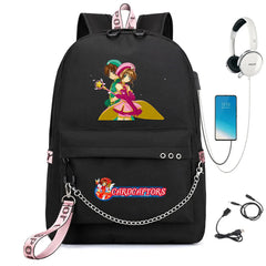 Cardcaptor Sakura Backpack USB Charging Headphone Schoolbag