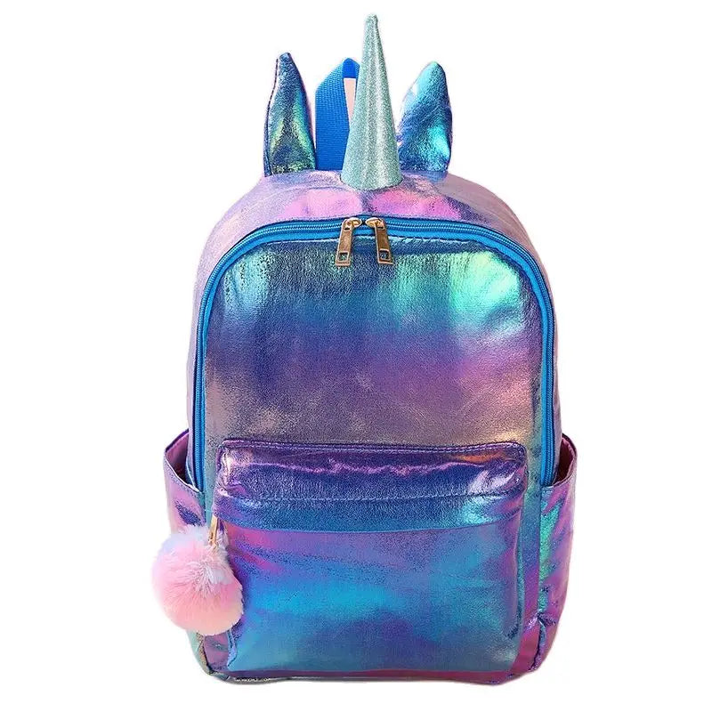 Carton School Bags Pu Woman Backpack Polyester Waterproof Book Bag
