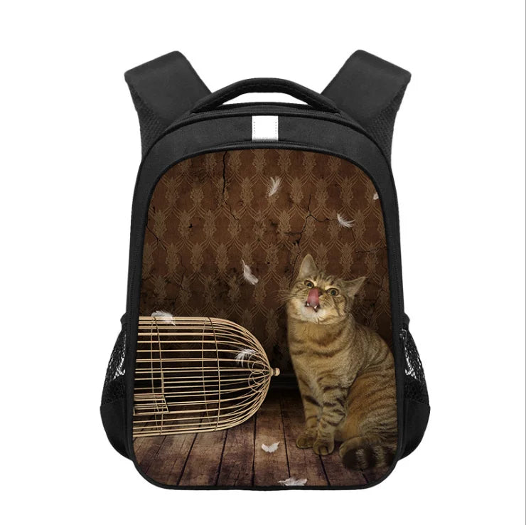 Cartoon Animal Backpack Kids Schoolbag Polyester School Bags Mochila