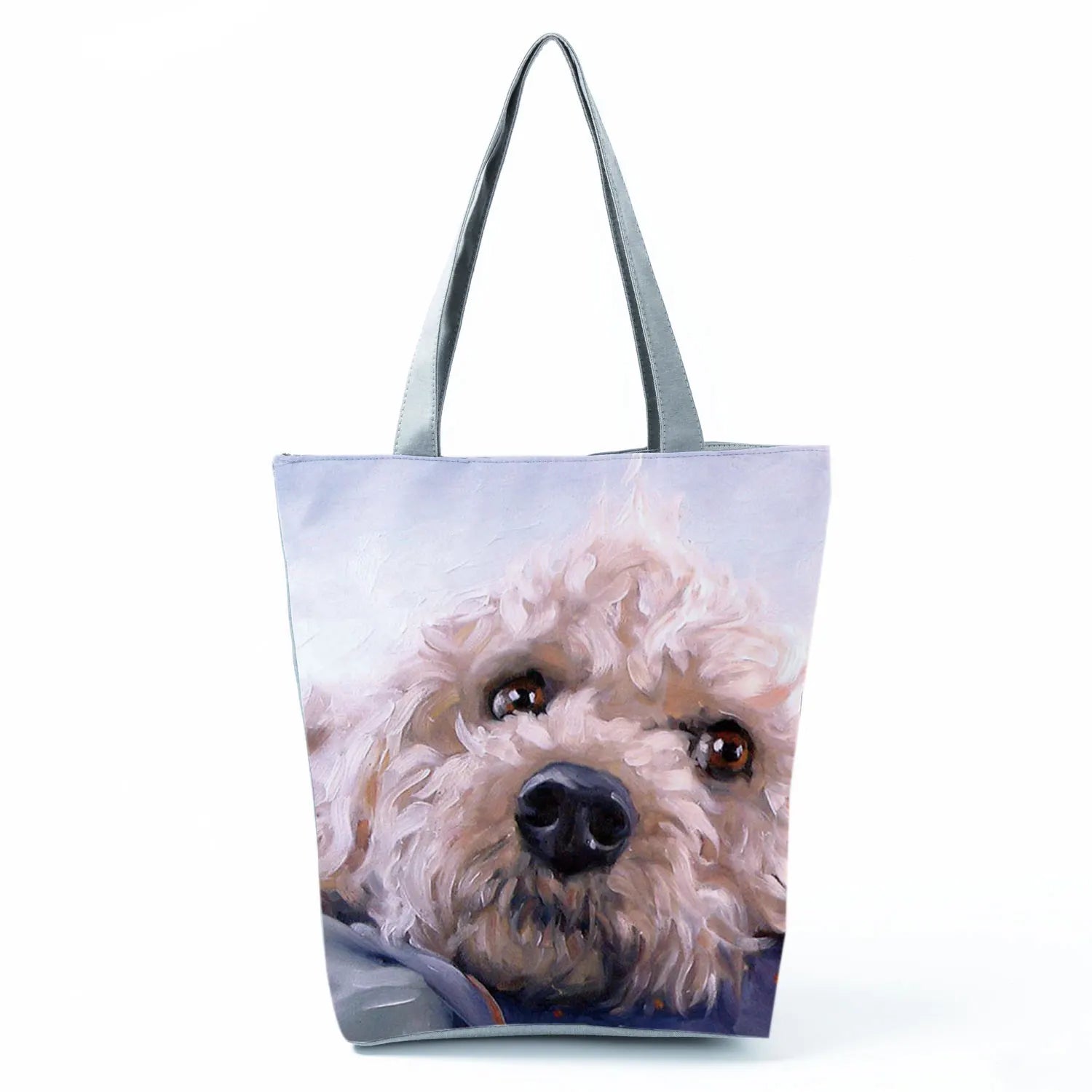 Cartoon Dog Print Handbag Eco-Friendly Storage Bag