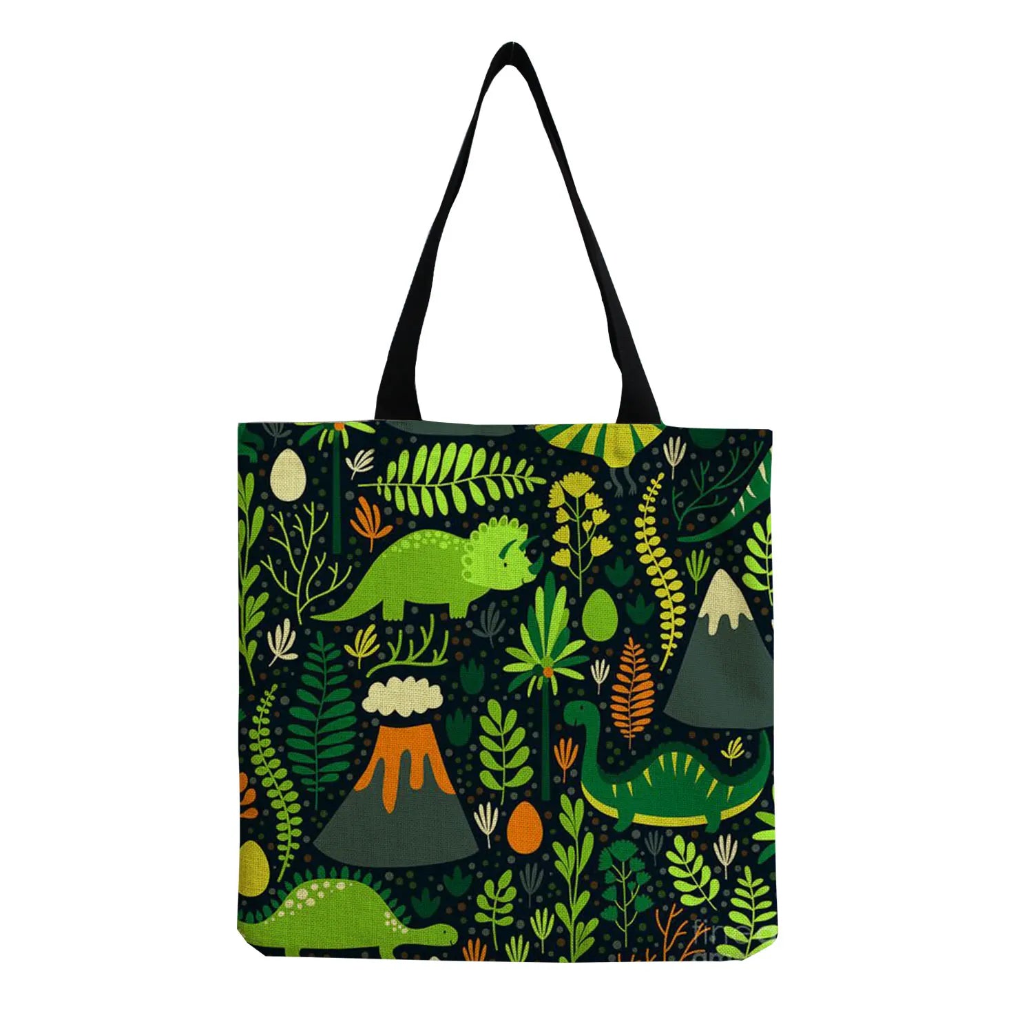 Dinosaur Print Women's Shoulder Bag Portable Shopping Handbag 2022 Totebags