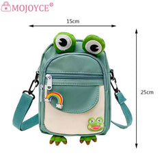 Cartoon Animal Girl Nylon Mobile Phone Bag with Earphone Hole