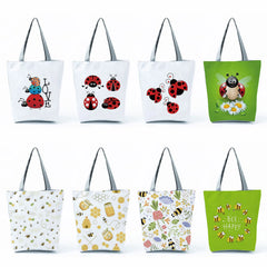 Cartoon Bee Tote Beach Travel Shoulder Bag