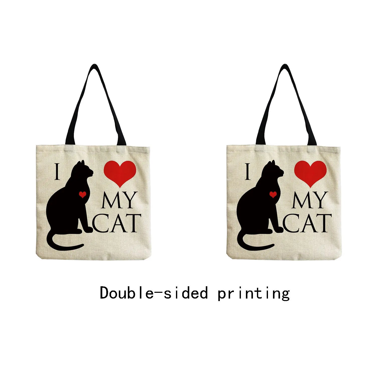 Cartoon Animal Printed Cat Female Shopping Bag Women Shoulder Bag