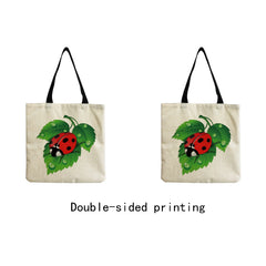 Cartoon Animal Printed Women Shoulder Bag High Capacity Foldable Shopping Bag