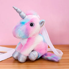 Animal Shaped Toy Crossbody Handbag Plush/Sequins for Girls