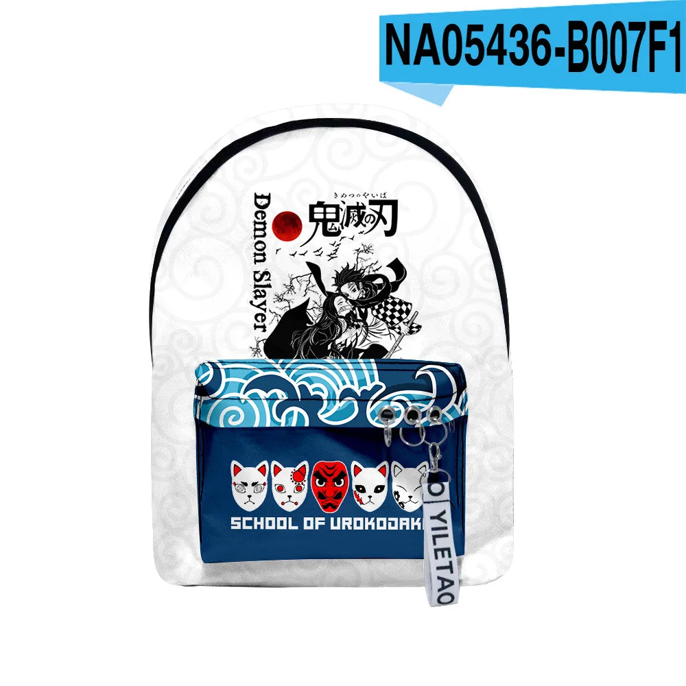 Anime Demon Slayer Student Backpack Waterproof Travel Bag