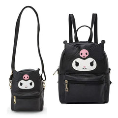 Cartoon Backpack Small PU Leather Shoulder Messenger Bag for Women Girls Boys