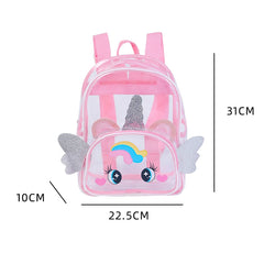 Transparent Big Eyes Kids Backpack Clear Cartoon School Bag Teen Summer