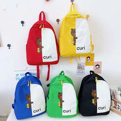 Cartoon Backpacks for Women Large-capacity Canvas Travel Rucksack